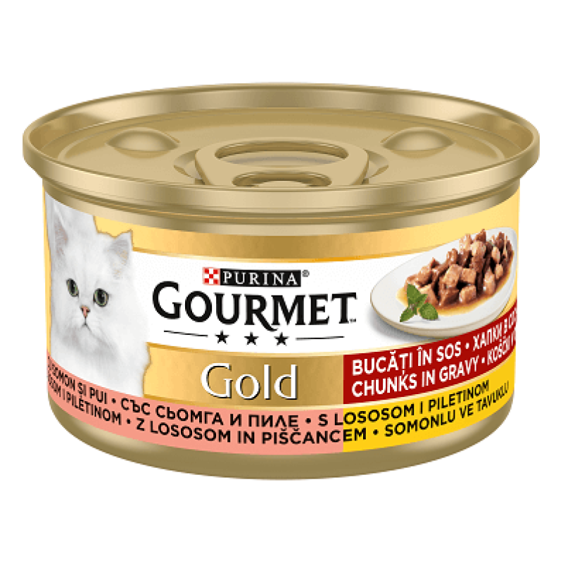 Gourmet Gold Mousse, 12 x 85 g, Somon & Pui