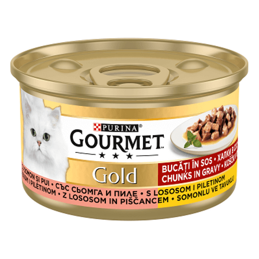 Gourmet Gold Mousse, 12 x 85 g, Somon & Pui