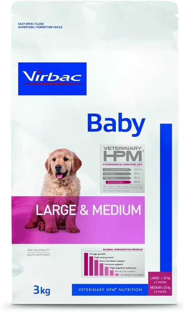 Hrană uscată pentru căței HPM Baby Dog Large & Medium