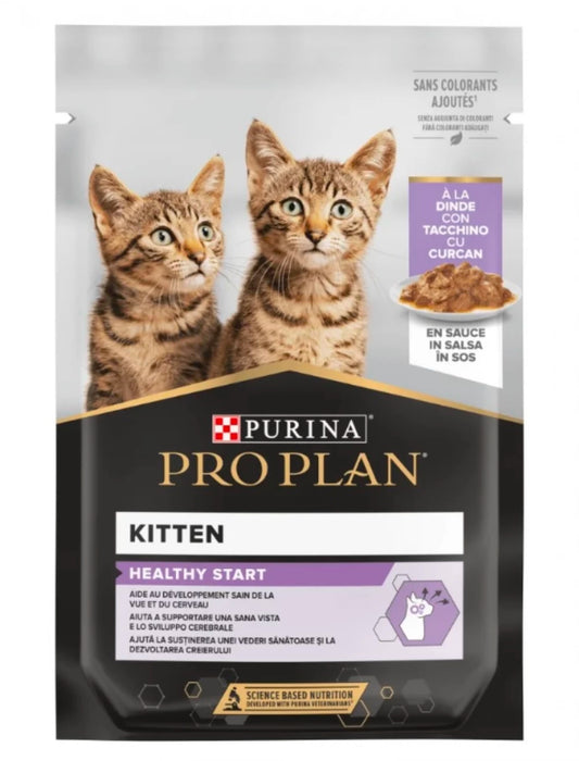 Purina ProPlan Kitten Healthy Start CURCAN (Pachet 26buc x 85g)